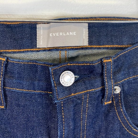 EVERLANE WOMEN DARK BLUE HIGH-RISE JEANS - Picture 2 of 7